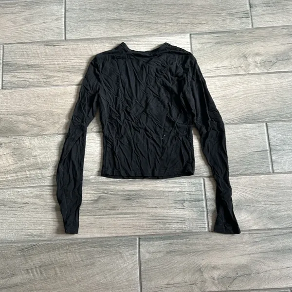 Black long sleeved top Size XS - Image 2