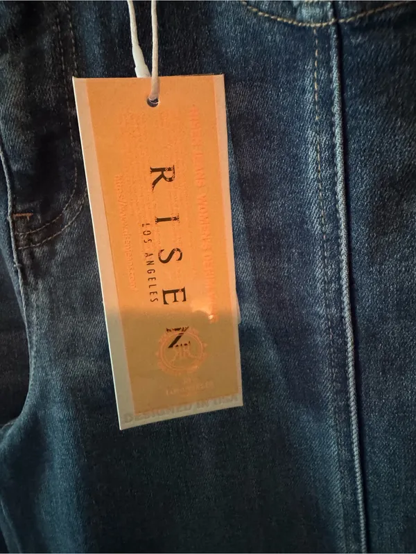 Risen Dark Blue High-Rise Wide Leg Jeans - Image 2