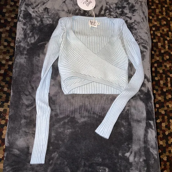 Princess Polly Samson Long Sleeve Top in Blue Size M/L New with tag - Image 5