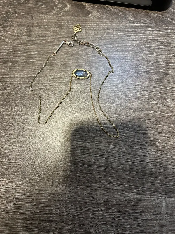 Kendra Scott gold Light Blue Elisa Pendant Necklace - Image 3