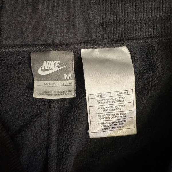 Nike Vintage Low to Mid rise 2000s Style Charcoal Wide Leg Sweatpants - Image 2