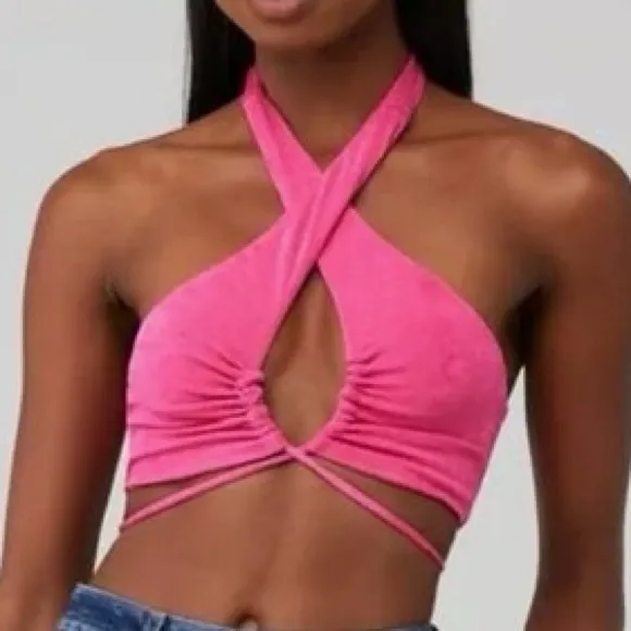 Peppermayo Harlow Crop Top - Hot Pink NWT - Image 2