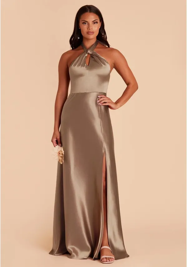 Birdy Grey Satin Halter dress - Image 2