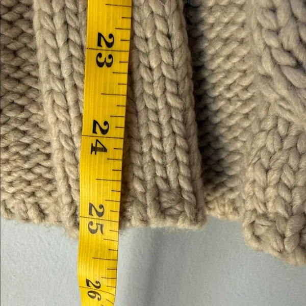 Zara Chunky Wool Blend Textured Knit Mock Neck Sweater - Image 6