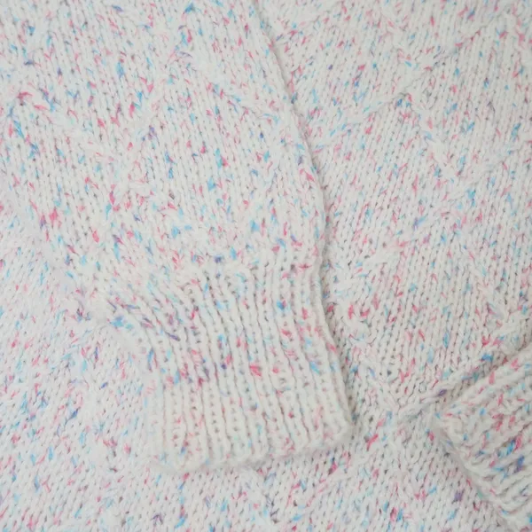 Vintage Homemade Pink & Blue Speckled Knit Sweater - Image 6