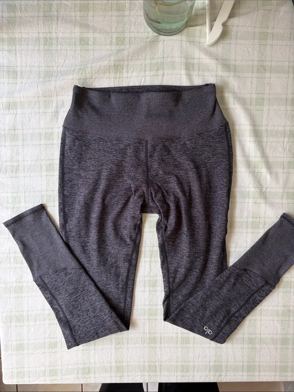 Alo High-Waist Heathered Gray Leggings - Image 4