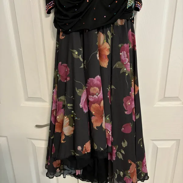 Vintage Fancy Fashions Inc Floral Sequin Dress - Image 6