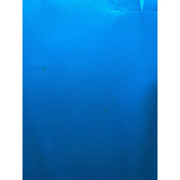 Amanda Uprichard‎ Silk Shift Dress L Blue Split Neck Tie Waist - Image 6