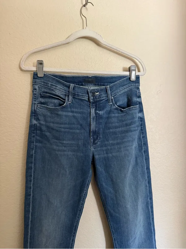 Mother Mid Rise Dazzler Ankle Jeans Sz 29 Wish On A Star Blue - Image 3