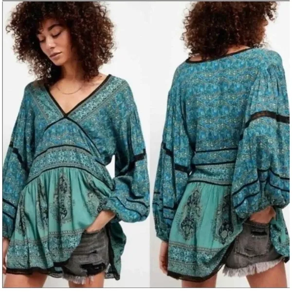 Free People Luna Scarf Print Tunic - Image 2