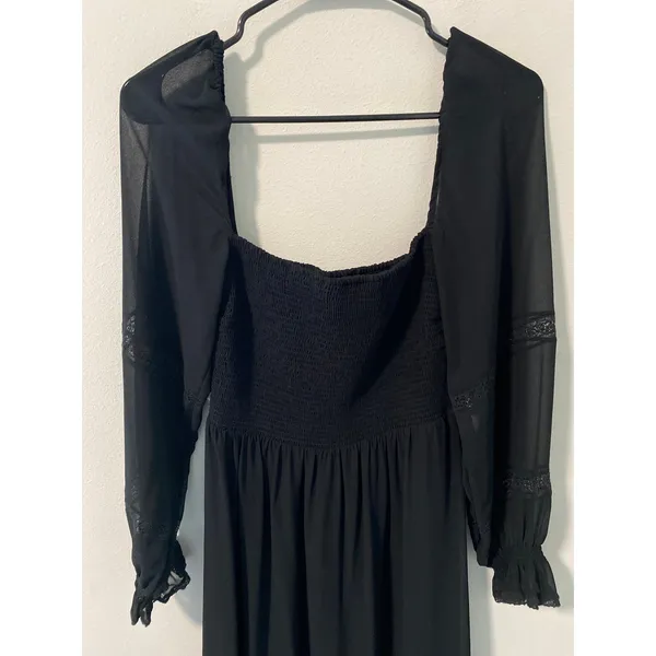 Wilfred Tempest Smocked Dress Black Size Small - Image 4