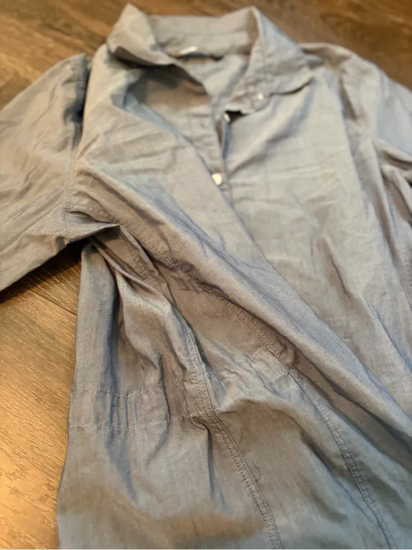 The North Face Light Blue/Denim Long-Sleeve Button-Down Shirt Med - Image 3