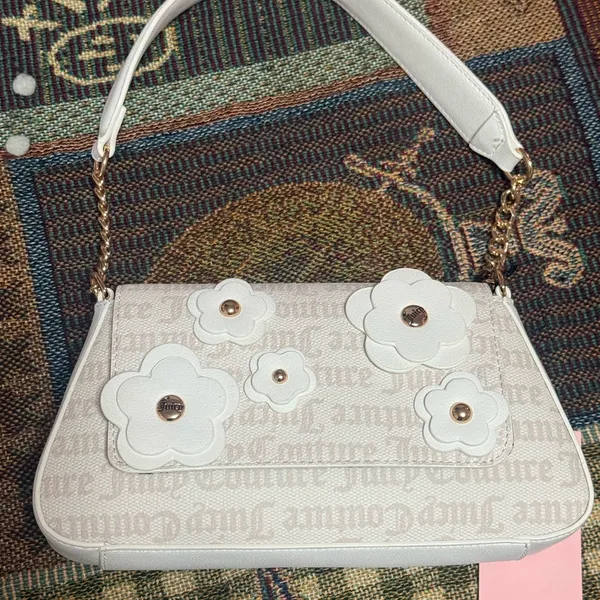 Juicy Couture Cream Floral Shoulder Bag - Image 4