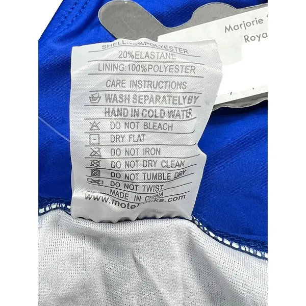 Motel Marjorie One Piece Halter Swimsuit in Royal Blue Size Small NWT - Image 7