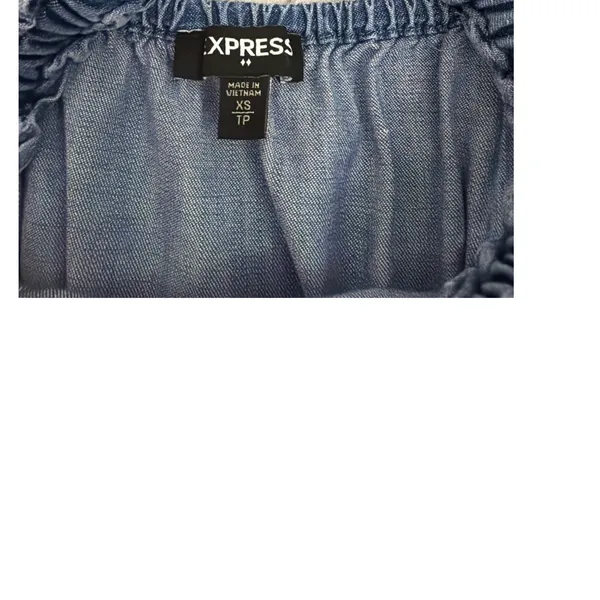 Express Blue Denim Romper One Piece Sleeveless Lightweight Size XS - Image 4