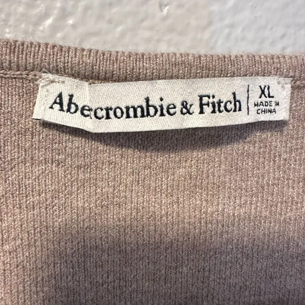 Abercrombie & Fitch Size-XL Corset Sweetheart Sweater Knit Bodysuit Brown‎ - Image 2