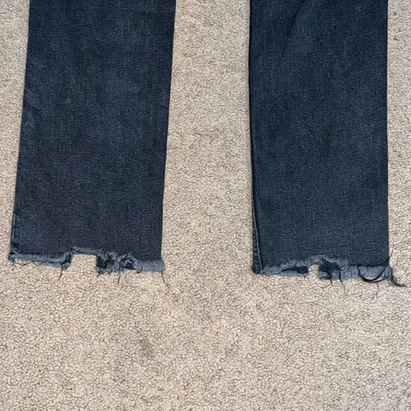 Abercrombie & Fitch Curve Love Skinny High Rise Seam Raw Split Hem Black 31‎ 12R - Image 11