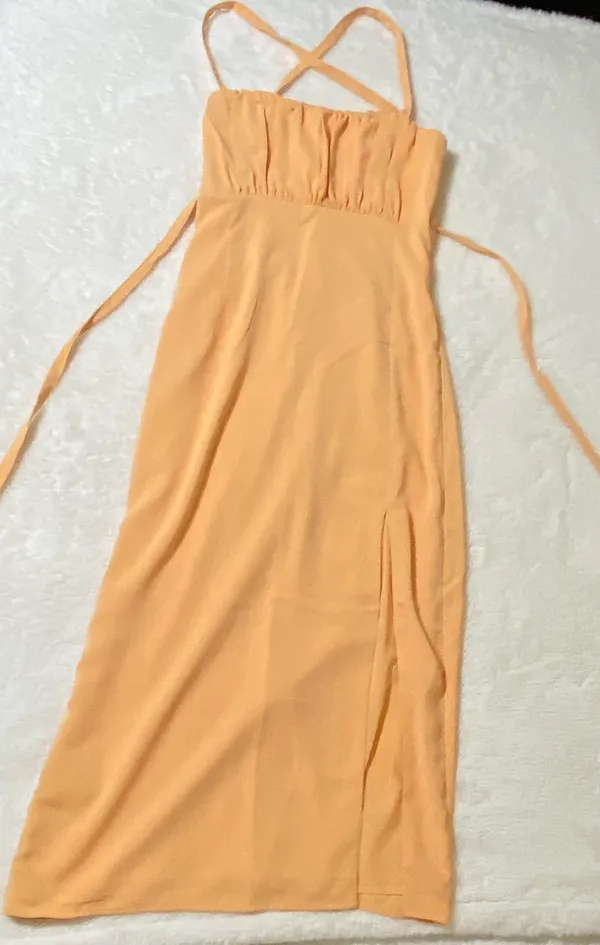 Abercrombie Yellow Midi Dress - Image 7