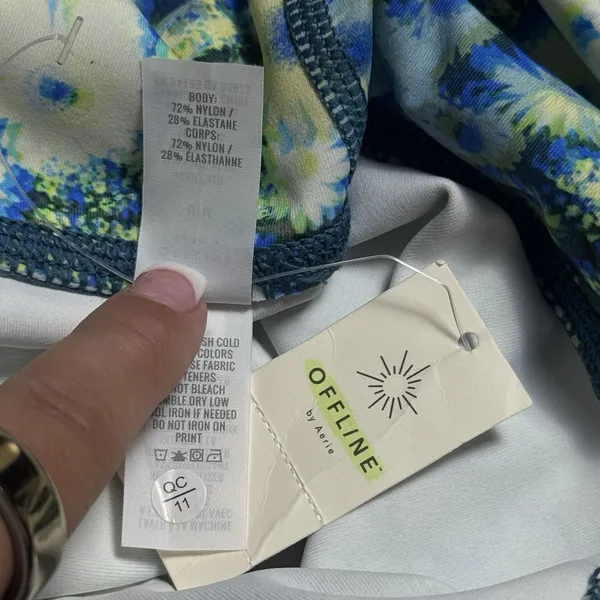 NEW Aerie Offline Trippy Floral Biker Shorts Small Goals Hi-Rise‎ 7" Inseam M - Image 8
