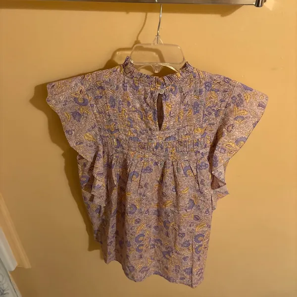 Love the Label Josepha Smocked Floral Blouse in Lavender - Image 5