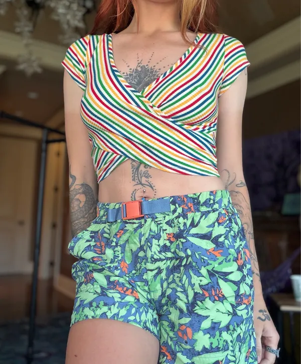 Striped Crop Top Multiple - Image 2