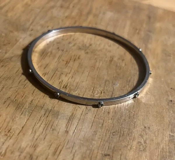 Coach Silver Tone Rhinestone Bangle - Image 3