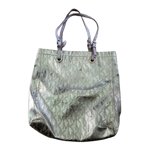 Michael Kors Bag Womens‎ Size Tote Gold Logo Pattern Double Handles Designer - Image 2