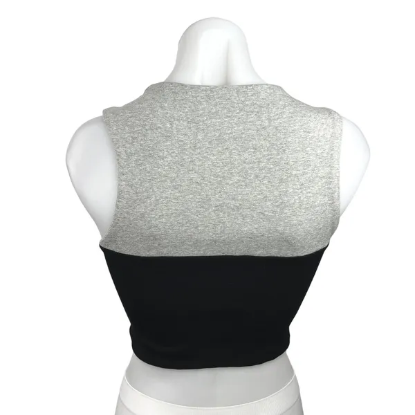 Camilla Valentina Womens Black Sleeveless Key Hole Neckline Casual Crop Top Sz S - Image 2