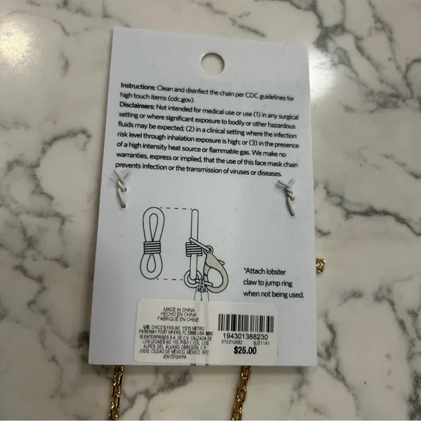 NWT White House Black‎ Market WHBM Convertible Accessory Glasses Chain - Image 2