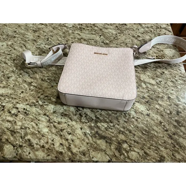 Michael Kors Jet Set Small Logo Crossbody Powder Blush Wide Strap 35T5GTVC5V - Image 5