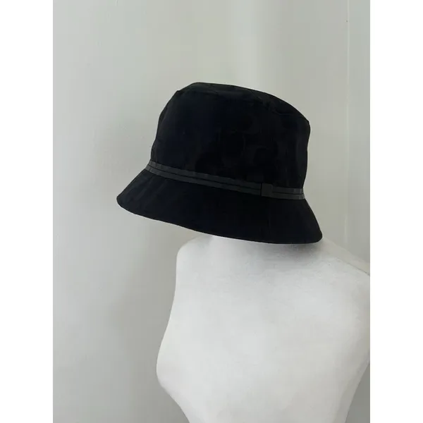 Coach Monogram Jacquard Bucket Hat Black Y2K Vintage size p/S - Image 10