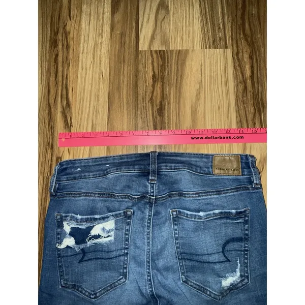 American Eagle Women's 8 Short Regular Hi‎ Rise Jegging Super Stretch Distressed - Image 8
