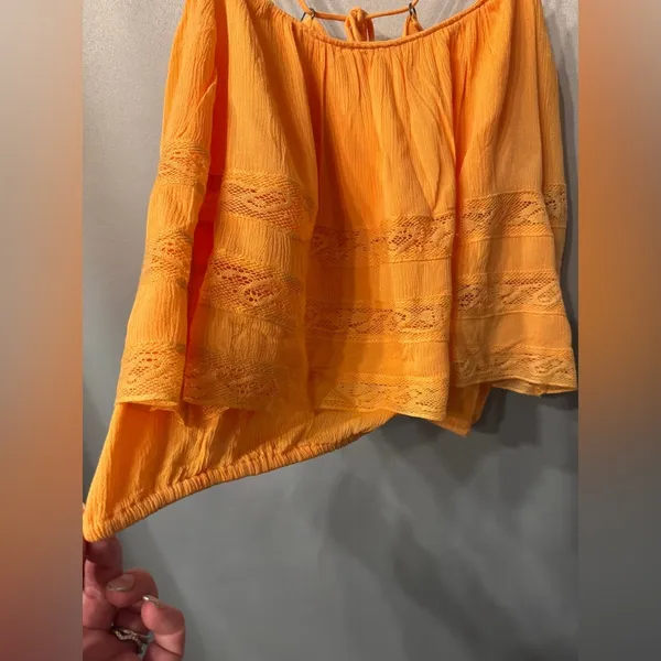 NWT Free People “Home Again” Cami size Large color Orange - Image 4