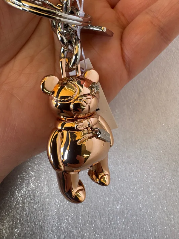COACH New York 3D Bear Bag Charm Rose Gold 87166 - Image 5
