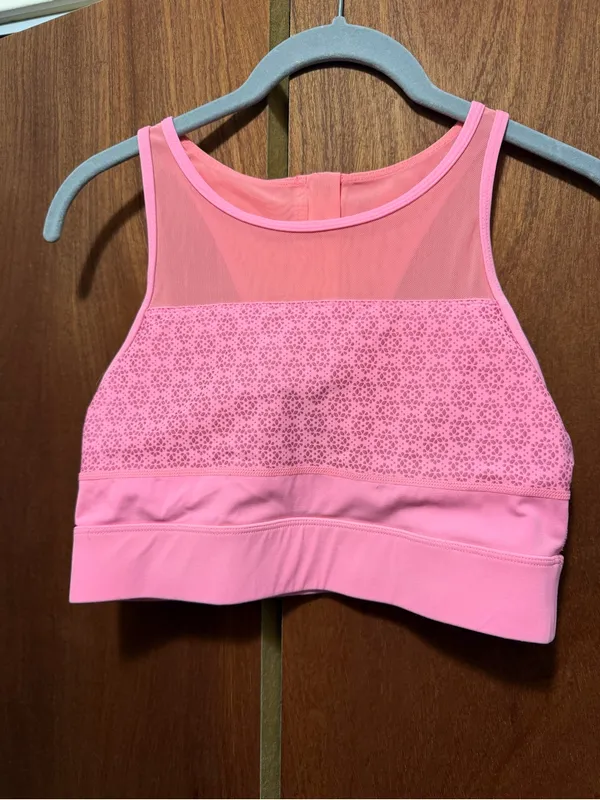 ZYIA ACTIVE Neon Coral Flower Power All Star Sports Bra - Image 2