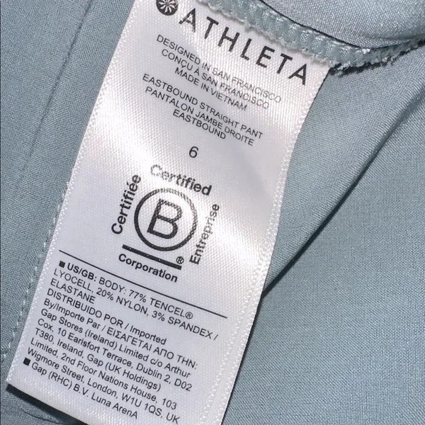 Athleta Blue Activewear pants size 6 with Lululemon tote bag - Image 7
