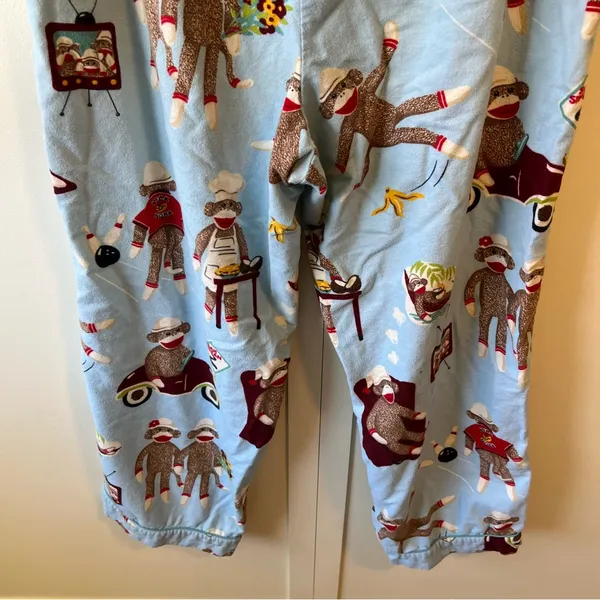 Nick & Nora Women’s Sock Monkey Bowling Slumber Pajama Pants Size‎ Large - Image 10