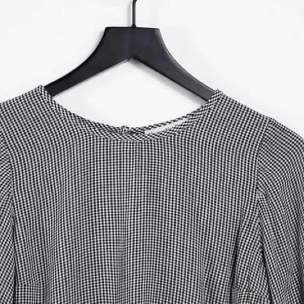 Abercrombie ✨ puff sleeve shirt in white check✨ - Image 4