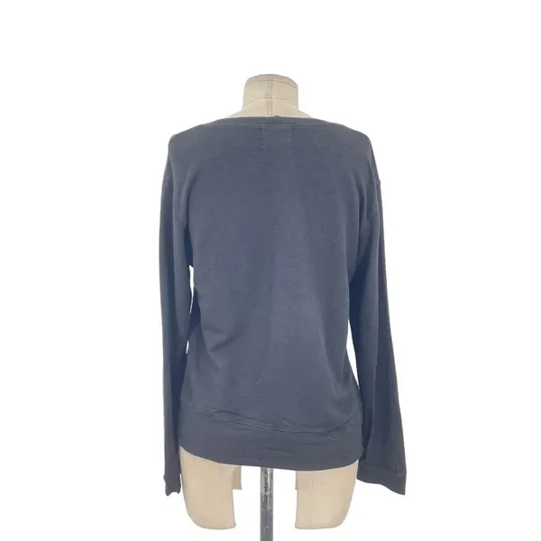 Monrow Classic Black‎ Crewneck Pullover Sweatshirt Size Medium Black - Image 7