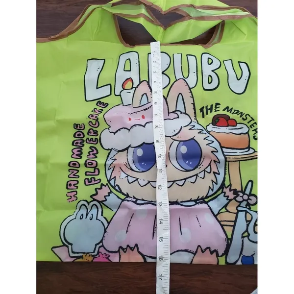 Labubu Chic Kawaii Retro Eco Friendly Trendy Packable Sturdy Reusable Nylon Bag - Image 4