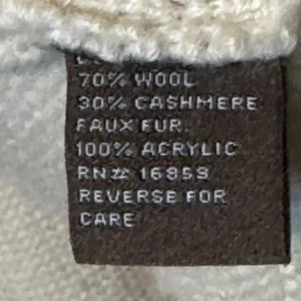 J. McLaughlin Womens Cream Wool Cashmere Faux Fur Trim Cardigan Sweater Small - Image 7