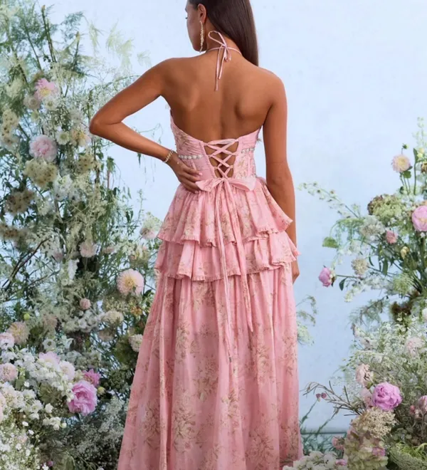 V. Chapman Payton Dress Pink Size 8 - Image 2