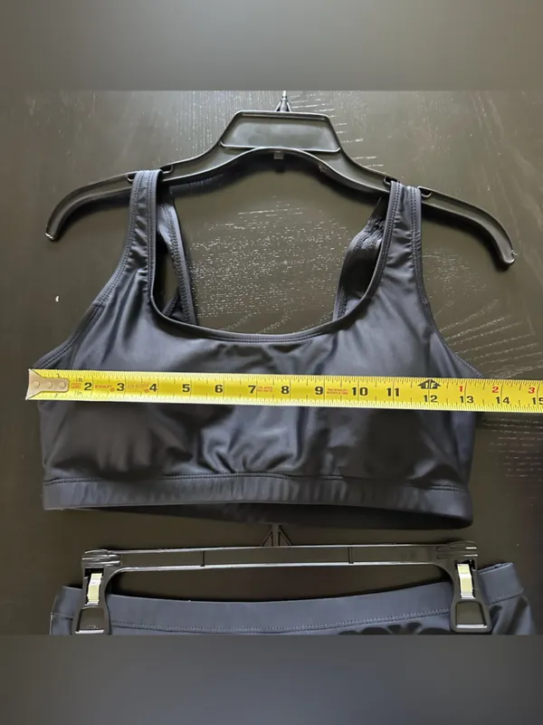 Amazon Black Two-Piece Bikini Set - Sporty Scoop Top & High-Cut Bottoms - Image 7