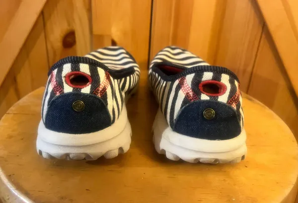 Skechers Go Walk Resalyte Striped Blue/white Women's Shoes Size 7.5 13796 - Image 4