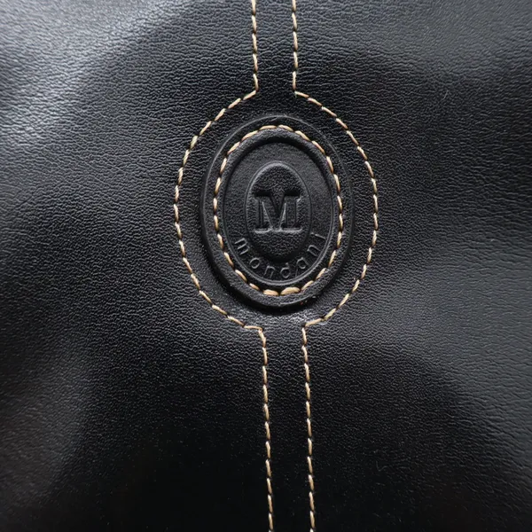 Mondani Shoulder Bag Women's Large Hobo Black Faux Leather Contrast Stitch - Image 2