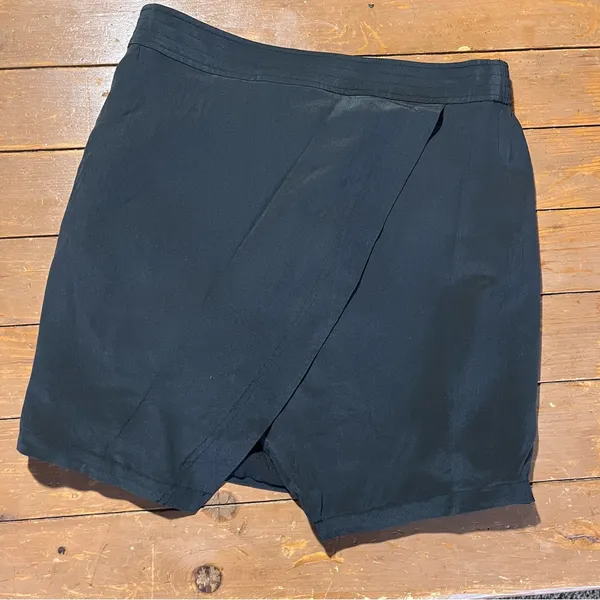 Madewell Silk Black Parkway Mini Skirt - Image 3