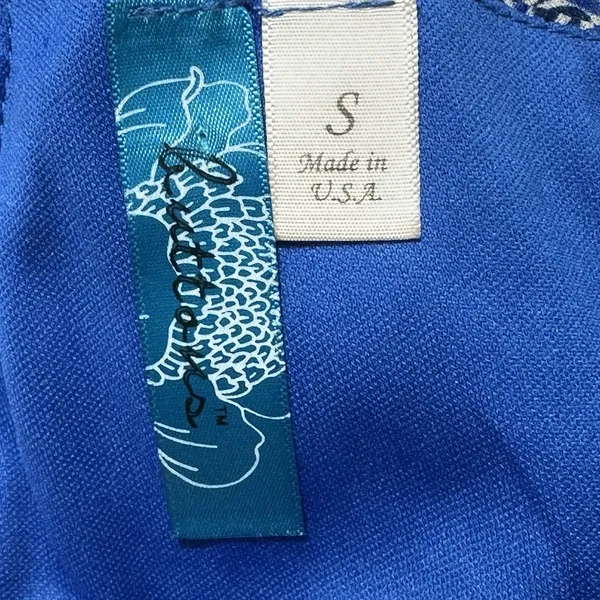 Band of Gypsies Midi Dress Womens S Blue White Geometric Crochet Lace DR5572F‎ - Image 2