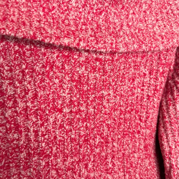 Madewell Off Shoulder Oversized Chunky Ribbed Knit Sweater Size XL Red Holiday - Image 3