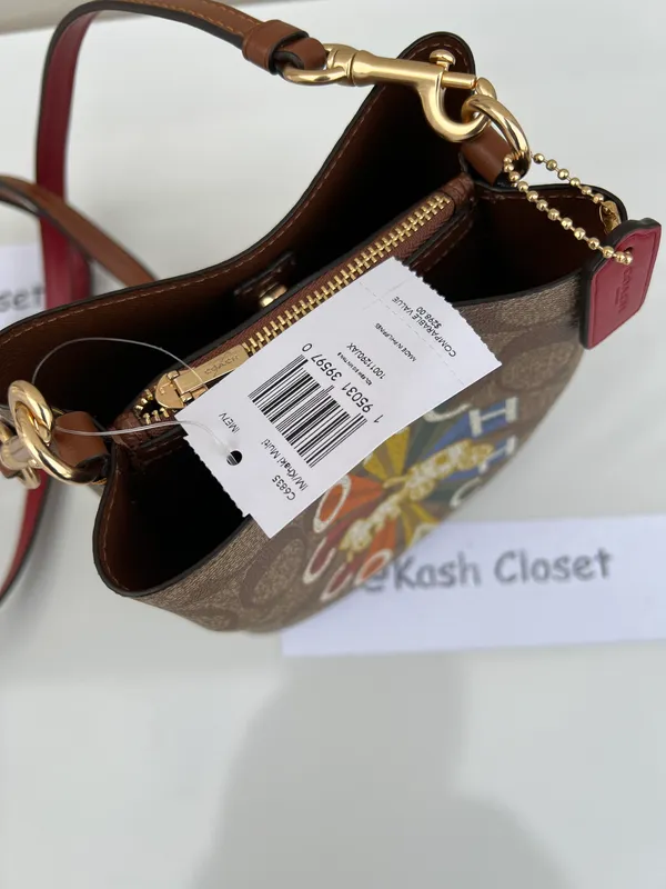 Coach Mini Town Bucket Bag In Signature Canvas -Rainbow - Image 9