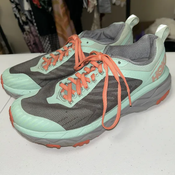 Hoka One One Womens Challenger ATR 5 Trail Running Shoes Teal/Gray Size 8.5 - Image 4